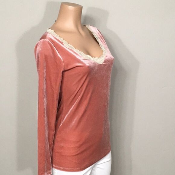 Soft Surroundings Vintage Velvet stretch top. 2-4 - Picture 5 of 8